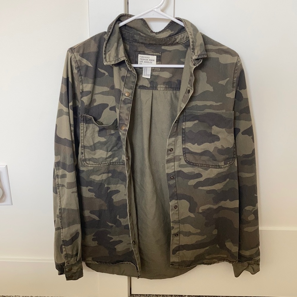 Forever 21 camo denim jacket